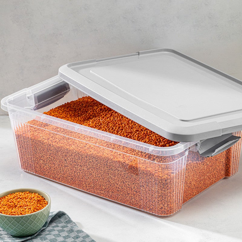 QLUX 12L Clear Storage and Organizer Box for Home with Secure Lid - Image 1